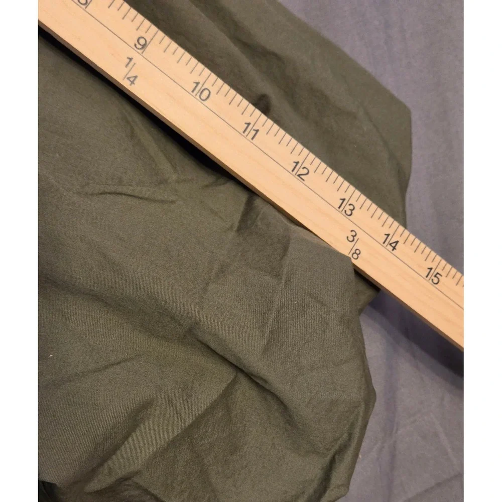 Old Navy Puff-Sleeve Mixed Fabric‎ Top Womens Size 2X Green Boho